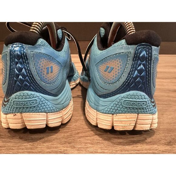 BROOKS Glycerin 11 running shoes Womens size 8.5 BLUE silver white - Picture 6 of 11